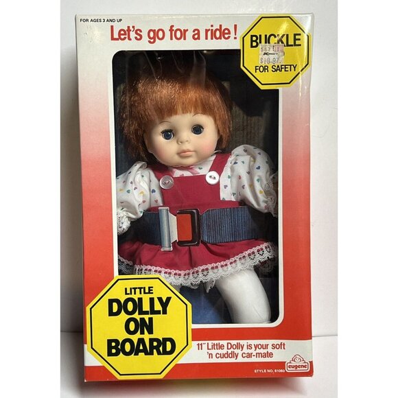 Vintage 1987 Eugene Doll Ginger Blue Sleppy Eyes Little Dolly On Board 11" - Picture 2 of 16